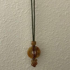 Asian soapstone necklace